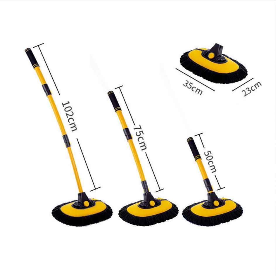 FlexiWash Pro™ Curved Telescopic Microfiber Car Wash Mop