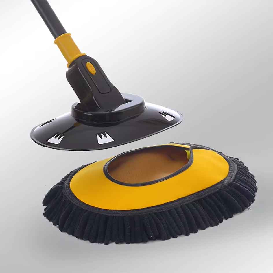 FlexiWash Pro™ Curved Telescopic Microfiber Car Wash Mop