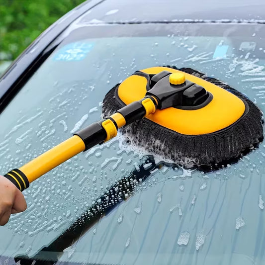 FlexiWash Pro™ Curved Telescopic Microfiber Car Wash Mop