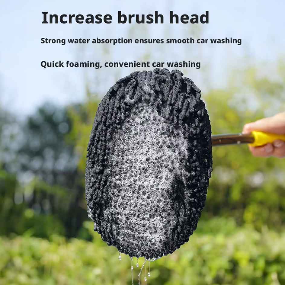 FlexiWash Pro™ Curved Telescopic Microfiber Car Wash Mop