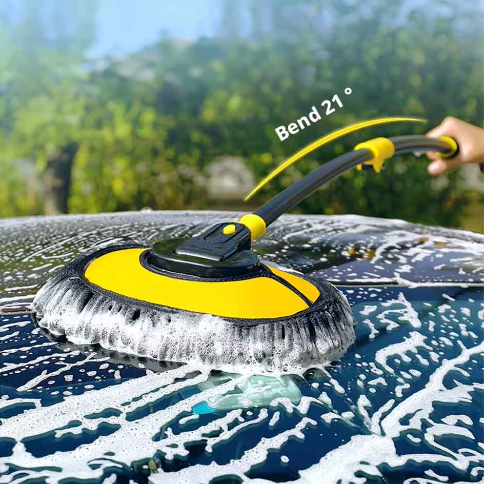 FlexiWash Pro™ Curved Telescopic Microfiber Car Wash Mop