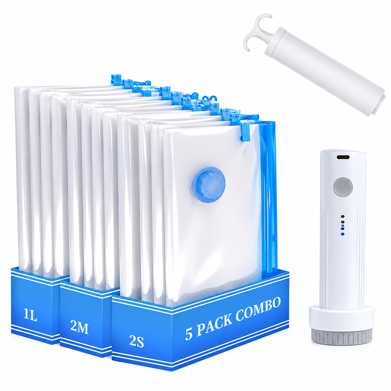 Compact Vacuum Storage Bags with Pump