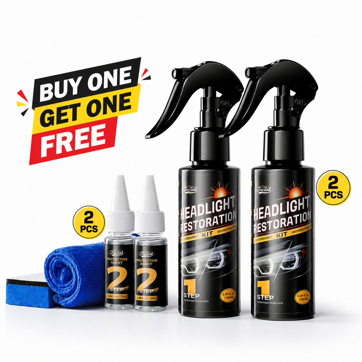 Advance Headlight Restoration Kit (Pack Of 2)