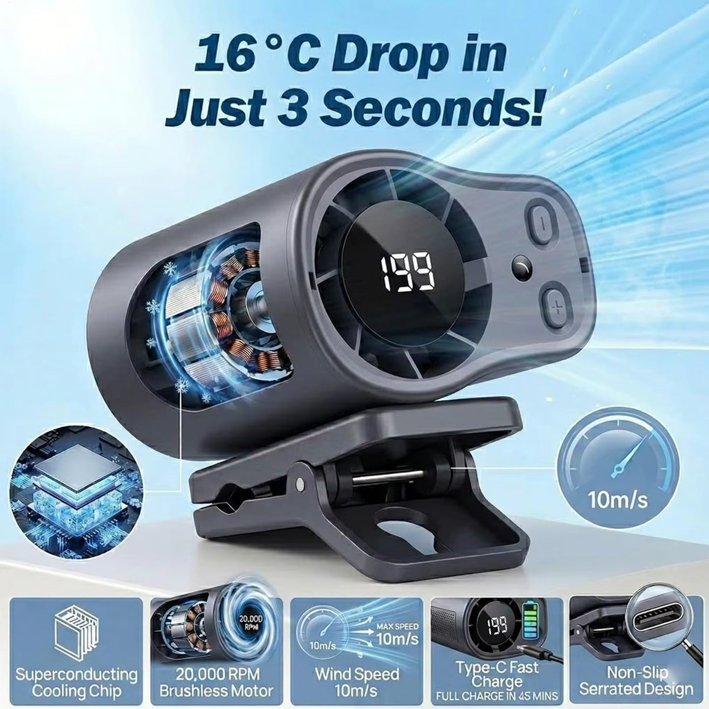 AeroChill™ Digital Turbo Portable Fan
