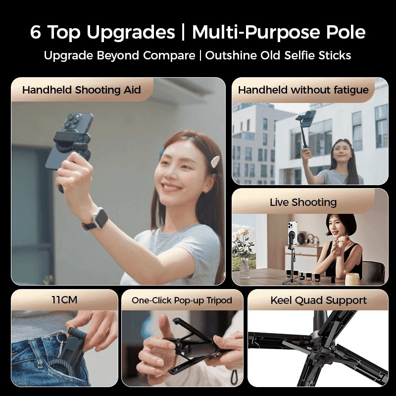 SnapNova™ 360° Premium Magnetic Selfie Stick