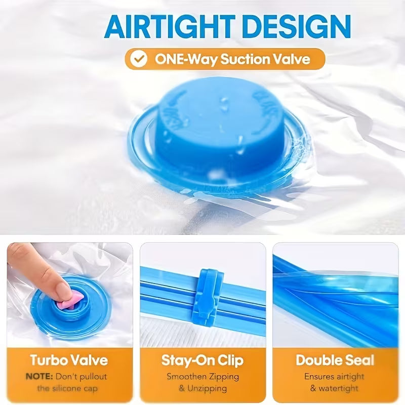 Compact Vacuum Storage Bags with Pump